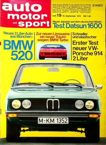 Deckblatt Auto Motor und Sport (19/1972)